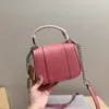 Gorący luksusowy uchwyt designer damski różowy portfel crossbody Grace Lysa skórzana torebki mini klapy kobiet kawior kawiorowy