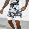 Herenshorts 8-kleuren!!! 2 IN 1 Sport Camouflage Mesh Ademende Shorts Mannen dubbeldeks Jogging Hardlopen Sneldrogend GYM Fitness Workout Buttoms T240124