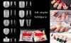 500PCS Naciśnij na końcówce paznokcia Clear White Pełna pokrywa francuskie końcówki Fałszyw palców Ushape Acryl UV Gel Manicure NAF0144721028