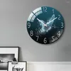 Wall Clocks Tempered Glass Quartz Silent Clock Bedroom Decoration Butterfly