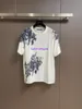24SS Мужская футболка дизайнерская футболка модная футболка летняя футболка с короткими рукавами женская футболка женская одежда современная переплетенная буква Жаккард круглая футболка 411 411