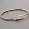 New LuxuryDesigner Bracelet 3mm Thinner Nail Bracelet Fashion Unisex Cuff Bracelet Couple Bangle Gold Titanium Steel Bangle Jewelry Valentine's Day Gift1KSD