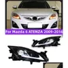 Farol de atualização de montagem de luz de carro para Mazda 6 Atenza 2009-20 16 Luzes de sinal LED Bi projetor cabeça lâmpada entrega de gota automóveis Otxjz