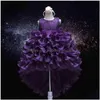 En Stock Robes De Fille De Fleur Filles Robe De Princesse Vêtements Pour Enfants Fête De Mariage Enfant Robe De Bal Formelle Infantile Enfants Noël Venez Dhvbh