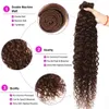 Lace Pruiken 12A "28 30 32" Inch Haarbundels Braziliaans Haar Weave Bundels #4 Bruine Kleur water Wave Haarbundels Virgin HairL240124