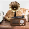 Draagbare luidsprekers NIEUW Bluetooth-luidspreker Retro houten draagbare box Draadloze mini-luidspreker Buiten voor geluidssysteem TF FM-radio Muziek MP3 Subwoofer YQ240124