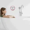 Zegary ścienne Wodoodporna wanna zegarowa prysznicowa z kubkiem ssącym do toalety