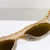 Sonnenbrille M135 Unregelmäßige Acetatlegierung Frauen UV400 Modedesigner Marke Schildkröte Schwarze Brille Outdoor Gold Qualität Brillen