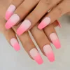 Kunstnagels Matte Perzikkleur Vervaagde Nagelpers Luxe Medium Doodskistbenodigdheden voor professionals Groothandel Charms Mooie tips