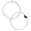 Bracelets de charme 1 paire chaîne de poignet Yin Yang couples amis trucs assortis
