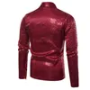 Men's Suits Red Glitter Sequins Jacket Fashion Nightclub Sequin Unbuttoned Cardigan Coat Long Sleeve Sparkly Mens Slim Fit Tops