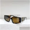 Солнцезащитные очки мужские и женские летние стильные унисекс с защитой от ультрафиолета модные линзы Fl Frame блестящие очки поставляются с коробкой Drop Delivery Accesso Dh8G3