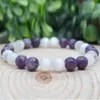 MG1985 8 MM 3A Grade sélénite lépidolite Bracelet mixte femmes perles pierres précieuses énergie cristaux de guérison bijoux