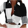 Blouses Femmes Femmes Chemise graphique abstraite à manches longues Tops Habillés Dames régulières Chemises de base Blusas de haute qualité Vêtements de travail de vacances