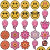 Charms Shoe Parts Accessories Wholesale Cute Smiling Face Flower Clog Charms For Kids 2023 New Year Drop Delivery Jewelry Jewelry Find Dhame