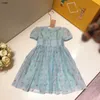 Merk meisje jurk Hoge kwaliteit zijde kind rok Maat 100-160 Leuke geborduurde snoep babykleertjes Korte mouw kinderen japon Jan20