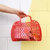 Totes Woman Summer Jelly Bag Portable Vegetable Basket Hollow flicka stor kapacitet Holiday Handbag251Z