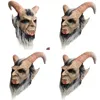 Party Masks Movie Lucifer Cosplay LaTex Scary Demon Devil Horrible Horn Mask ADT Horror Halloween Props 230816 Drop Delivery Dhew1