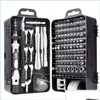 Ensembles d'outils à main professionnels Mini étui pour réparation 135 en 1 jeu de tournevis de tournevis de précision Kit d'outils de téléphone portable Torx Dr Ot71N