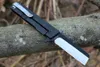 Nouveau M7704 Flipper couteau pliant 3Cr13Mov lame de rasoir satinée manche en bois / acier camping en plein air randonnée couteaux de poche EDC avec boîte de vente au détail