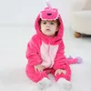 Kigurumis, adorable dinosaurio, ropa para niñas, mameluco suave y cálido de invierno, mono infantil, disfraz de Cosplay con capucha y cremallera 240119