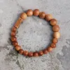 Strand Cliff Cypress Wood Male And Female Buddha Beads Couple's Bracelet Retro Picasso Stone Artistic Sandalwood