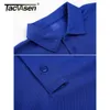 Tacvasen Summer Colorful Fashion Polo Tee Shirts Men's Short Sleeve T-shirt Quick Dry Team Work Green T-shirt Tee Tops Clothing 240118