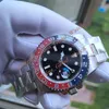 EW 공장 시계 40mm M126710BLRO 126710 Pepsi Basel World 904L Sapphire Cal.3186 자동 발광 기능 조정 시간 핸드 콜라 남성 손목 시계 조정