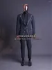 Costumes pour hommes Costumes de luxe en métal embelli hommes perlés châle revers marié smokings de mariage 2 pièces ensembles mâle bal blazer mode costume homme