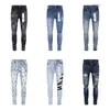 Jeans für Herren, Designer-Jeans, Endqualität, bestickt, gesteppt, reißfest, Vintage-Hose, faltbar, schmal, dünn, modisch, 28–40 SW2H