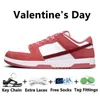 Valentines Day Casual Shoes Men Women Sneakers Panda White Black Grey Fog Triple Pink Diffused Taupe Bordeaux Brown Platform Shoe Mens Trainers Sport Sneaker GAI