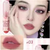 Lipgloss 6 Kleuren Modder Matte Glazuur Hydraterende Lippenstift Veet Non-stick Cup Vloeibare Lipsticks Make-up Koreaanse Cosmetica Drop Delivery Hea Otts8