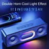 Haut-parleurs portables Haut-parleur Bluetooth Portable Mini sans fil 3D Surround stéréo caisson de basses Home cinéma barre de son RGB lumière AUX FM Radio boîte de son YQ240124