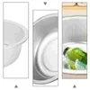 Set di stoviglie Bacino in alluminio spesso Utensile da cucina Stoviglie per frutta Pentola grande per zuppa rotonda