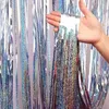 1 * 2m Rose Gold Aluminum Foil Sage Door Curtain Wedding Party Decoration Background Photo Prop 240124