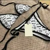 프랑스 파리 디자이너 고품질 여성 비키니 세트 섹시한 두 조각 인쇄 아름다운 비키니 투명 럭셔리 채널 수영복