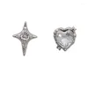 Studörhängen 10 Par /Lot Fashion Jewelry Korean Style Metal Star Heart Earring for Women