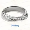 DY-Ring für Damen, 1:1, hochwertige Eheringe, Verlobungsstation, Kabelkollektion, Vintage-Stil, ethnischer Loop-Reifen-Anhänger, Punk-Designer-Dy-Schmuck, Geschenkband