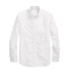 Nytt i högkvalitativa män brittiska Fred Baym Leaf Leisure 100%Oxford Cotton Classice Solid Shirts Långärmad mode eleganta skjortor Homme lyxdesigner märke kläder