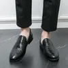 Loafer krokodil patroon schoenen voor mannen pu solide kleur mode veelzijdige dagelijkse mannen heren casual schoenen