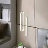 Moderne glans minimalistische LED kroonluchter hanglampen Scandinavische slaapkamer nachtkastje lange lijn licht ophangingen armatuur Home Decor