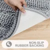 Homaxy Chenille Bath Mat Thicken NonSlip Bathroom Rug Soft Floor Foot Carpet Absorbent Quick Dry Microfiber Shower Pad Decor 240122