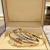 Designer de moda osso de cobra pulseira de diamante mulheres designer de jóias pulseira de aço inoxidável estreito único círculo cobra pulseira de luxo 18k pulseiras de ouro bangle