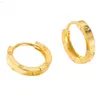 Xinfly all'ingrosso Au750 veri gioielli da donna per donna design personalizzato trendy puro oro massiccio 18 carati piccoli orecchini a cerchio rotondi