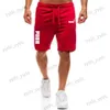 Men's Shorts 2023 Summer New Drawstring Shorts Men Casual Jogger Sweathshorts Workout Gym High Quality Shorts DK10001 T240124