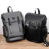 Backpack Men Lether Vintage For Teenager 15.6inch Laptop Portable Bag Designer Travel College Luxury Waterproof Mochila