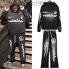 Męskie bluzy bluzy Hellstar Top Quality Hoodie Projektant Man Y2K Tracksuit damska bawełna portret High Street Tide Hip Hop Sweters827J