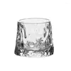 Tea Cups 160ml Transparent Brandy Cup Thicken Wine Glass Whisky Creative Drinkware Drinking Bottle Flat Bottom Bar Party