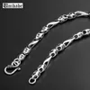 Halsband Unibabe 5mm tjock 925 Sterling Silver Men's Long Silver Necklace Chain Retro Fashion Thai Silver Halsband 45 till 60 cm lång (HY)