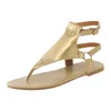 Sandalet Patent Deri Kadınlar için Düz Plaj Ayakkabıları Bayanlar Toka Kayış Flip Flops Yürüyen Mesh Kadın Ayakkabı